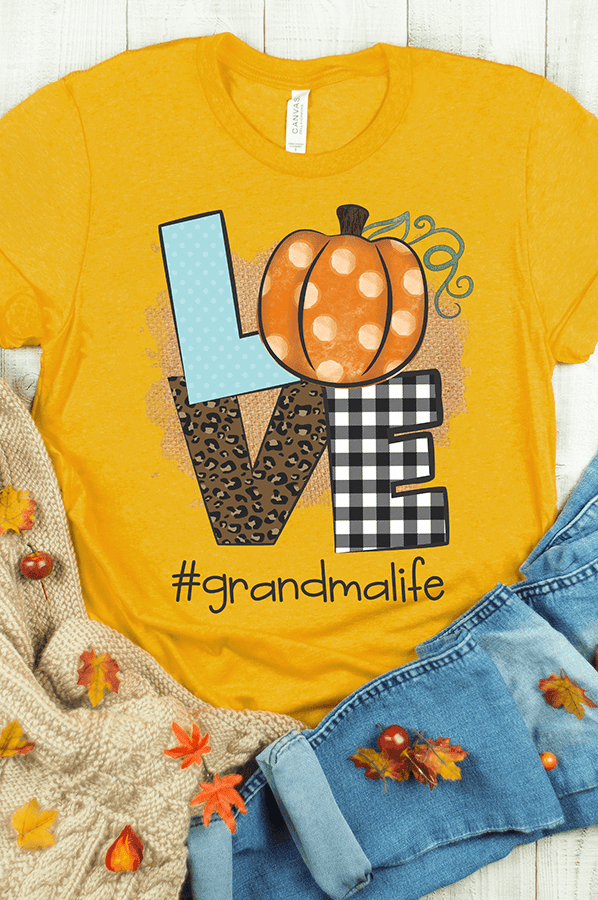 Love Grandma Life Pumpkin Halloween Shirt