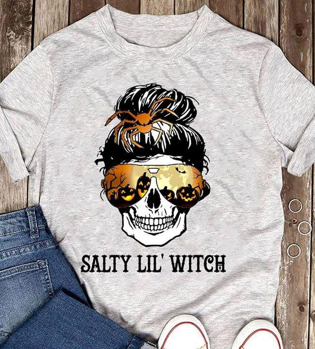Salty lil' witch skull lady halloween