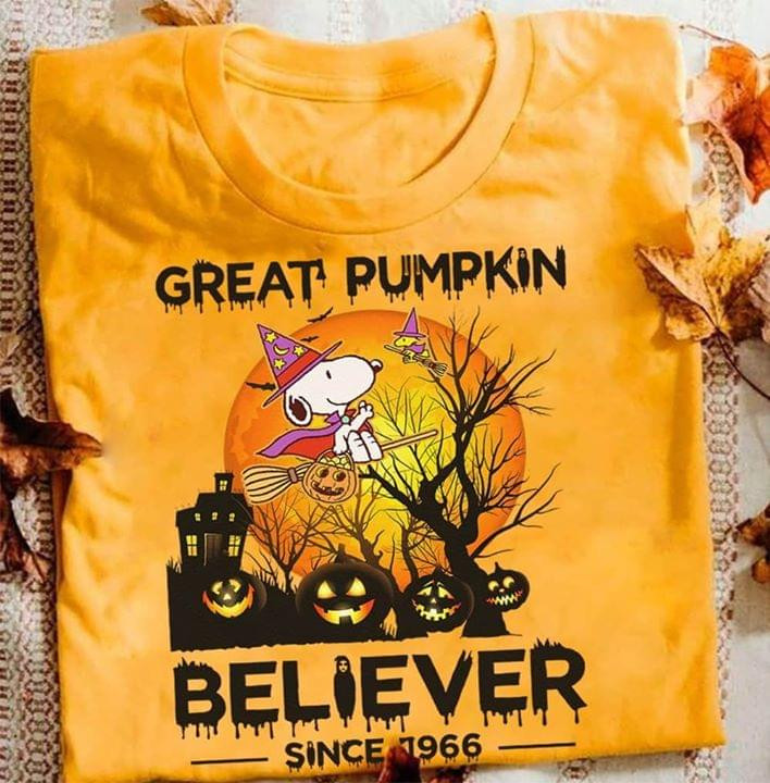 Great pumpkin believer since 1966 snoopy witch halloween