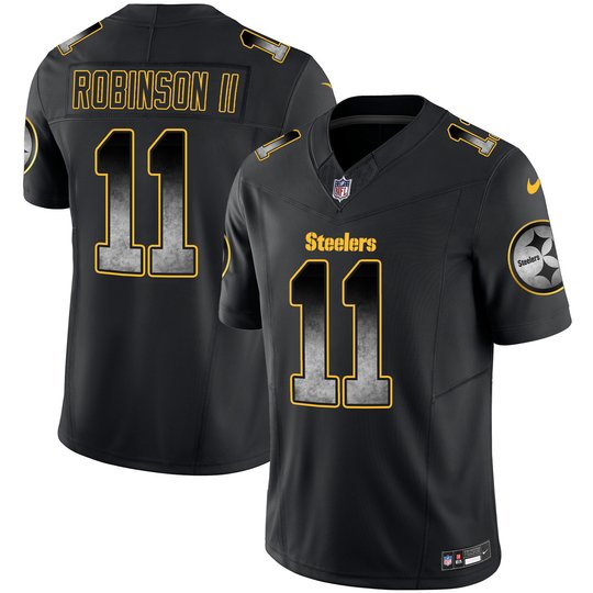 Youth's Steelers Arch Smoke Vapor Jersey - All Stitched