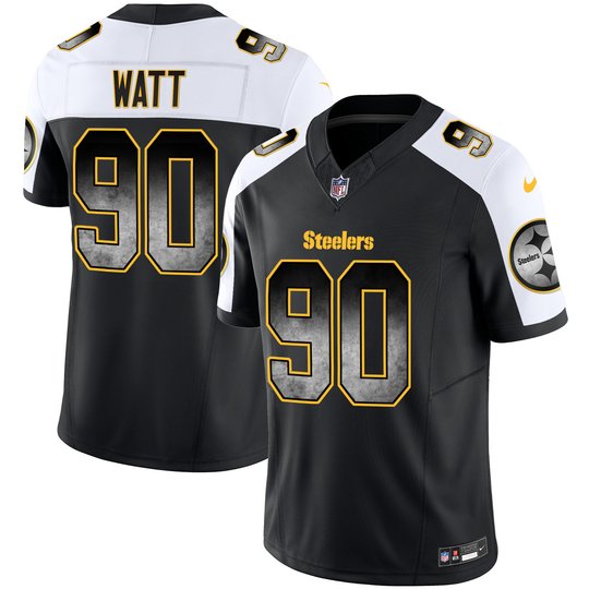Youth's Steelers Arch Smoke Vapor Jersey - All Stitched