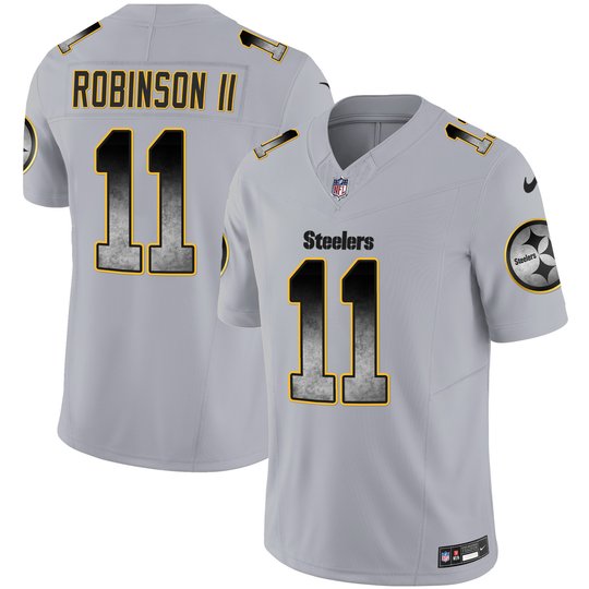 Youth's Steelers Arch Smoke Vapor Jersey - All Stitched