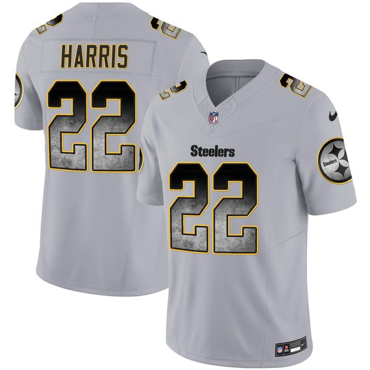 Youth's Steelers Arch Smoke Vapor Jersey - All Stitched