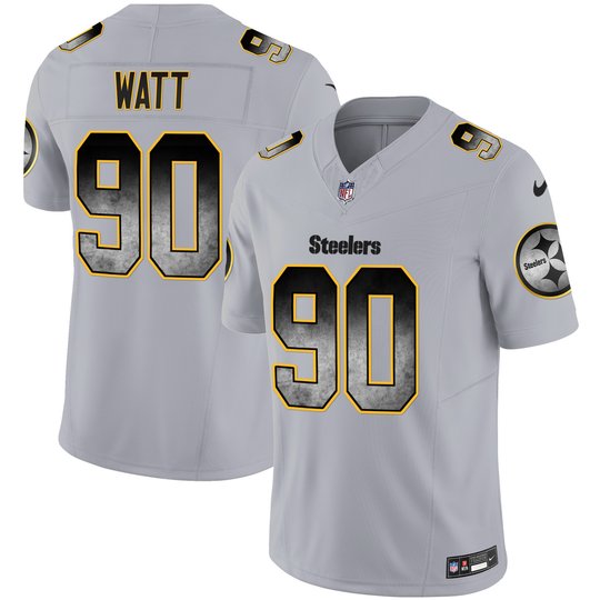 Youth's Steelers Arch Smoke Vapor Jersey - All Stitched