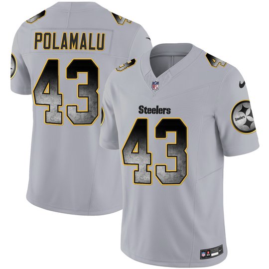 Youth's Steelers Arch Smoke Vapor Jersey - All Stitched