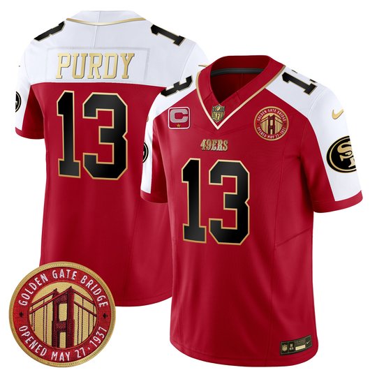 Youth's 49ers Golden Gate Bridge Patch Vapor Limited Jersey - All Stitched