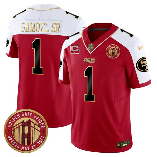 Youth's 49ers Golden Gate Bridge Patch Vapor Limited Jersey - All Stitched