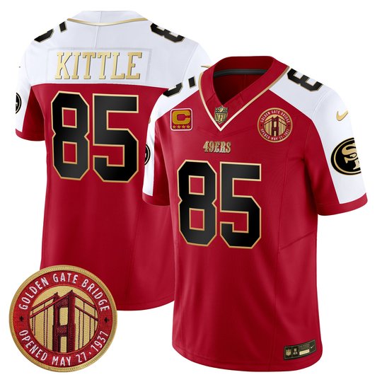 Youth's 49ers Golden Gate Bridge Patch Vapor Limited Jersey - All Stitched