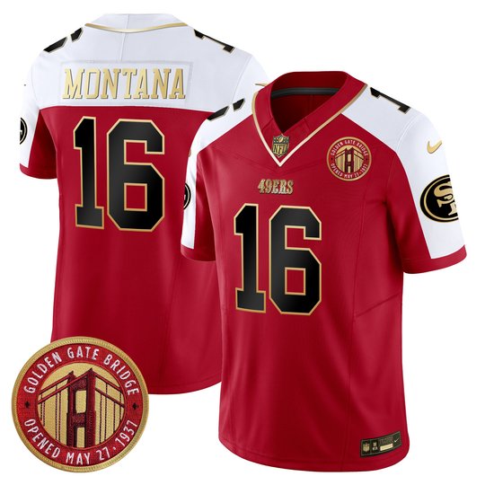 Youth's 49ers Golden Gate Bridge Patch Vapor Limited Jersey - All Stitched