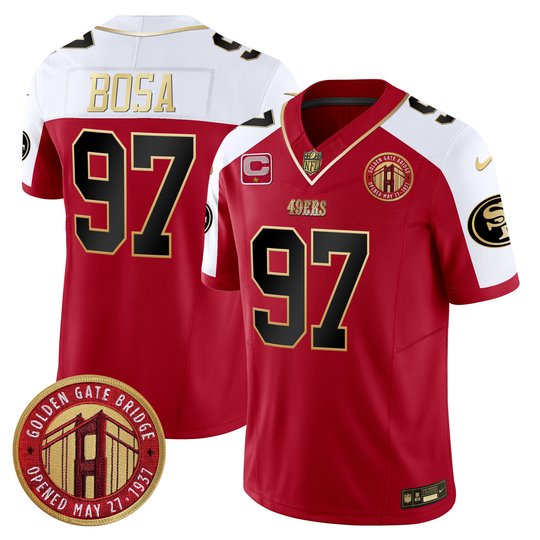 Youth's 49ers Golden Gate Bridge Patch Vapor Limited Jersey - All Stitched