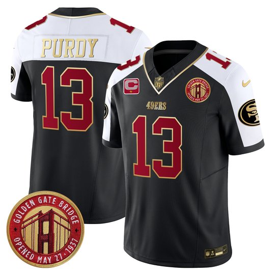 Youth's 49ers Golden Gate Bridge Patch Vapor Limited Jersey - All Stitched