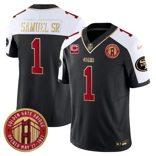 Youth's 49ers Golden Gate Bridge Patch Vapor Limited Jersey - All Stitched