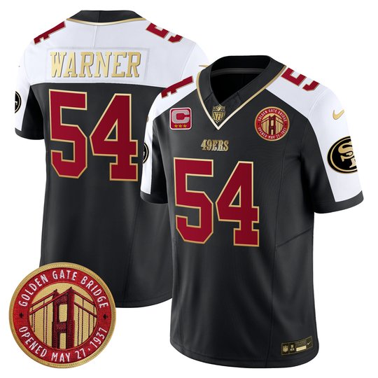 Youth's 49ers Golden Gate Bridge Patch Vapor Limited Jersey - All Stitched