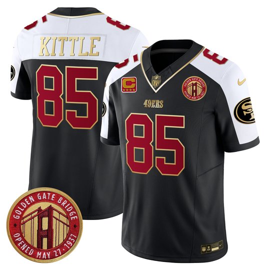 Youth's 49ers Golden Gate Bridge Patch Vapor Limited Jersey - All Stitched