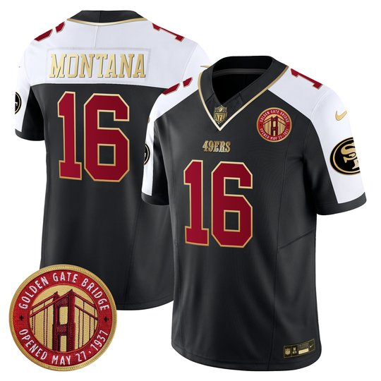 Youth's 49ers Golden Gate Bridge Patch Vapor Limited Jersey - All Stitched