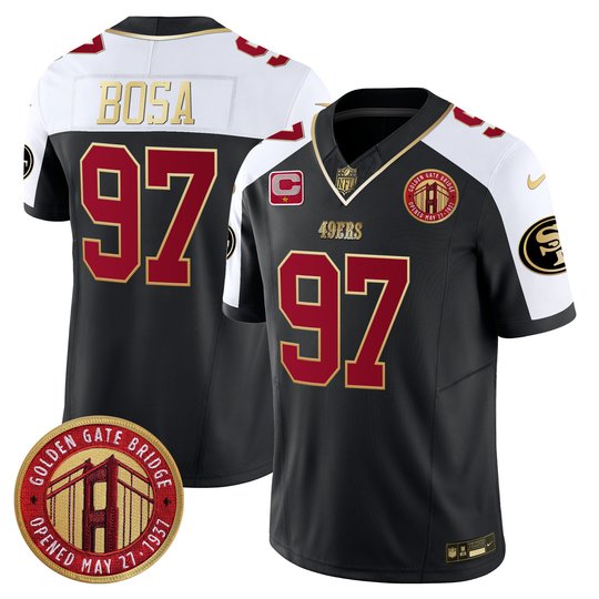 Youth's 49ers Golden Gate Bridge Patch Vapor Limited Jersey - All Stitched