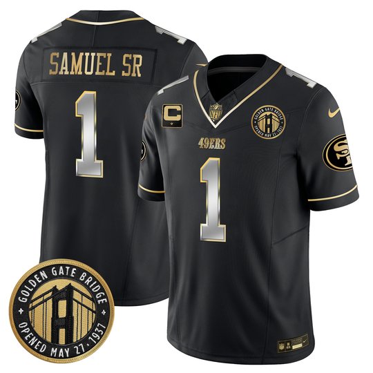 Youth's 49ers Golden Gate Bridge Patch Vapor Limited Jersey - All Stitched