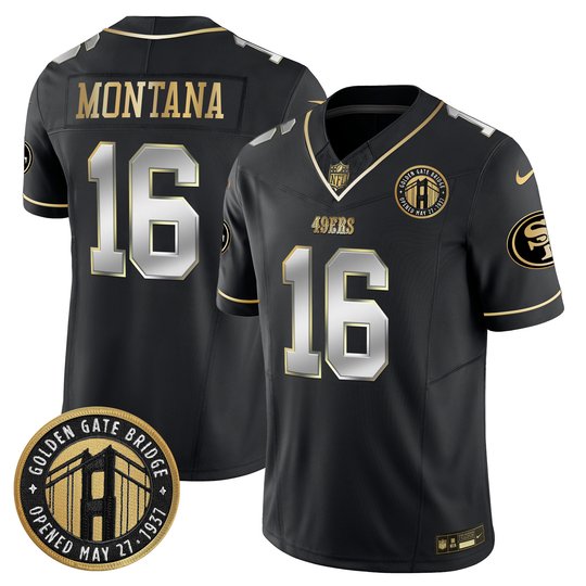 Youth's 49ers Golden Gate Bridge Patch Vapor Limited Jersey - All Stitched