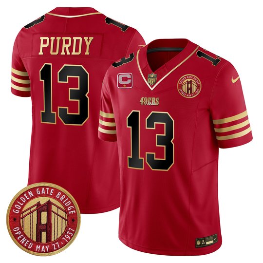 Youth's 49ers Golden Gate Bridge Patch Vapor Limited Jersey - All Stitched