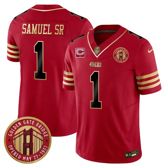 Youth's 49ers Golden Gate Bridge Patch Vapor Limited Jersey - All Stitched