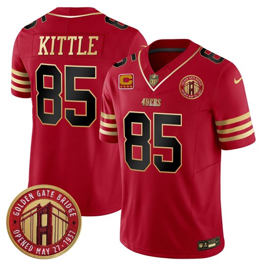 Youth's 49ers Golden Gate Bridge Patch Vapor Limited Jersey - All Stitched