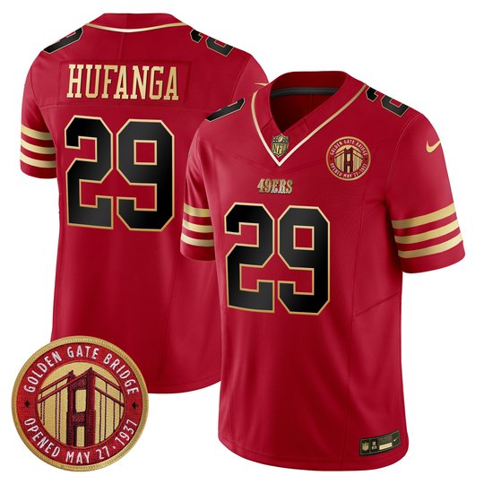 Youth's 49ers Golden Gate Bridge Patch Vapor Limited Jersey - All Stitched
