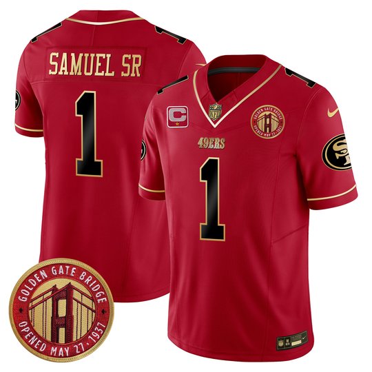 Youth's 49ers Golden Gate Bridge Patch Vapor Limited Jersey - All Stitched