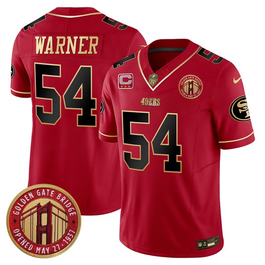 Youth's 49ers Golden Gate Bridge Patch Vapor Limited Jersey - All Stitched
