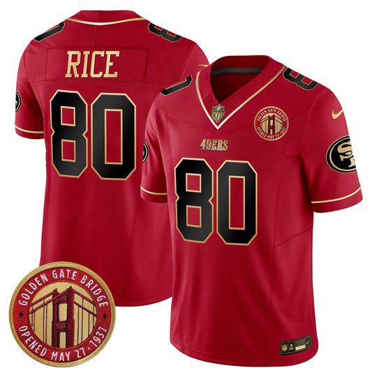 Youth's 49ers Golden Gate Bridge Patch Vapor Limited Jersey - All Stitched