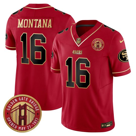 Youth's 49ers Golden Gate Bridge Patch Vapor Limited Jersey - All Stitched