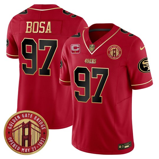 Youth's 49ers Golden Gate Bridge Patch Vapor Limited Jersey - All Stitched