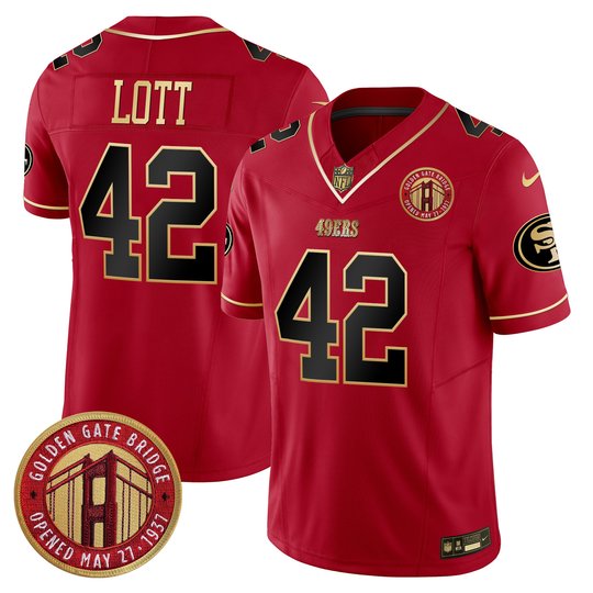 Youth's 49ers Golden Gate Bridge Patch Vapor Limited Jersey - All Stitched