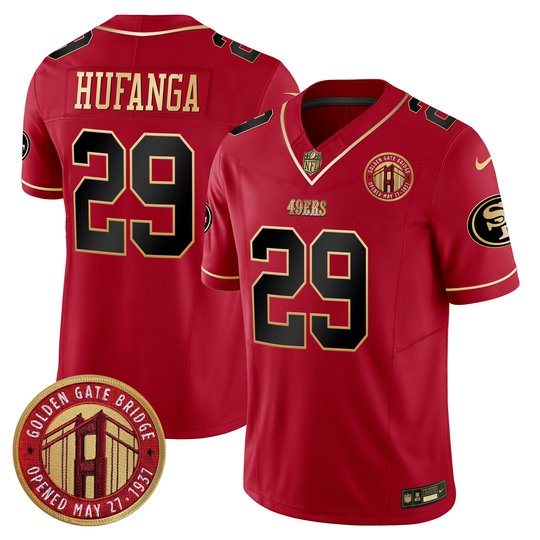 Youth's 49ers Golden Gate Bridge Patch Vapor Limited Jersey - All Stitched