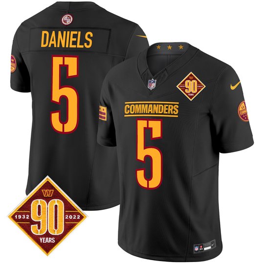 Men's Washington Commanders 90th Anniversary Patch Vapor Limited Jersey - All Stitched