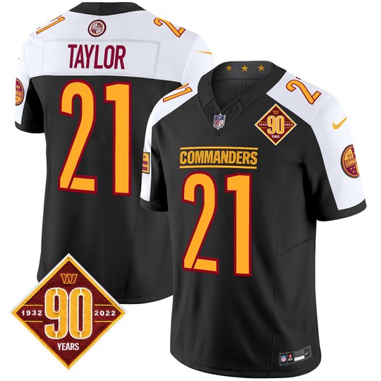 Men's Washington Commanders 90th Anniversary Patch Vapor Limited Jersey - All Stitched