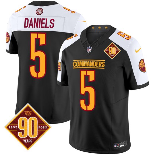 Men's Washington Commanders 90th Anniversary Patch Vapor Limited Jersey - All Stitched