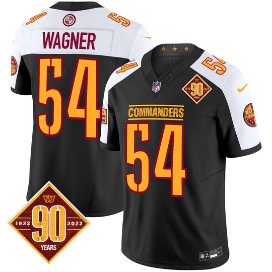 Men's Washington Commanders 90th Anniversary Patch Vapor Limited Jersey - All Stitched