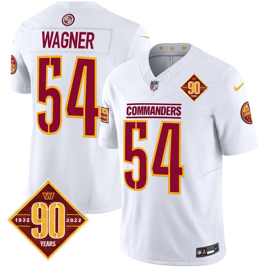 Men's Washington Commanders 90th Anniversary Patch Vapor Limited Jersey - All Stitched