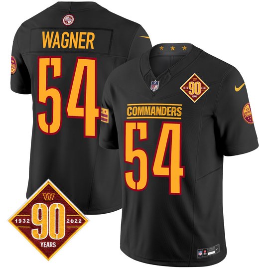 Men's Washington Commanders 90th Anniversary Patch Vapor Limited Jersey - All Stitched