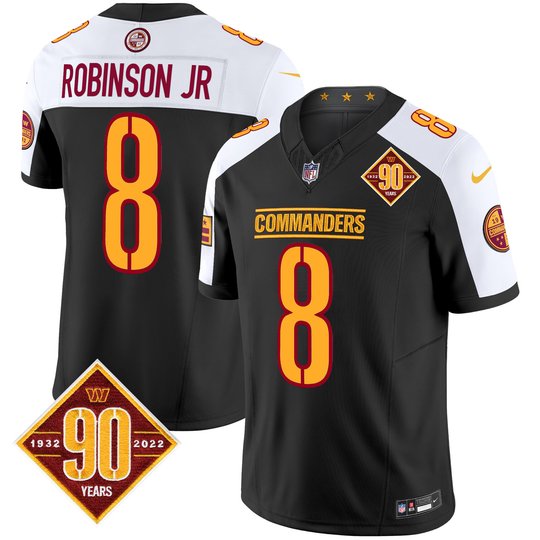 Men's Washington Commanders 90th Anniversary Patch Vapor Limited Jersey - All Stitched