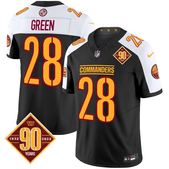 Men's Washington Commanders 90th Anniversary Patch Vapor Limited Jersey - All Stitched