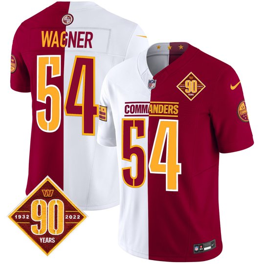 Men's Washington Commanders 90th Anniversary Patch Vapor Limited Jersey - All Stitched