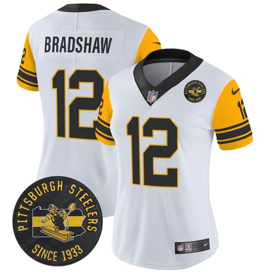 Women's Pittsburgh Steelers Throwback 1962 Vapor Limited Jersey - Est. 1933 Patch - All Stitched