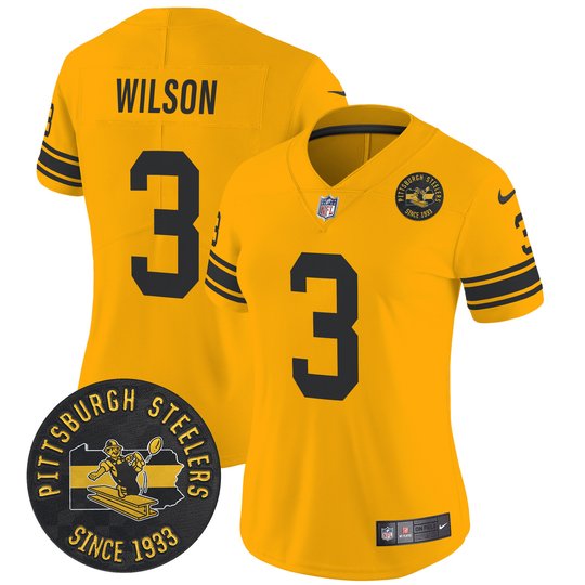 Women's Pittsburgh Steelers Throwback 1962 Vapor Limited Jersey - Est. 1933 Patch - All Stitched