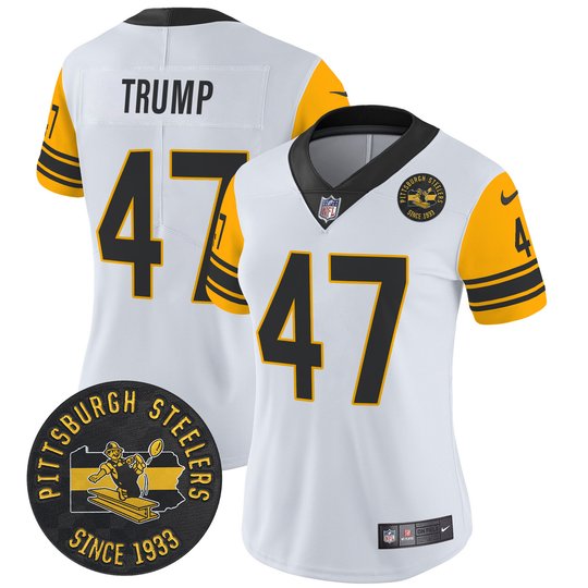 Women's Pittsburgh Steelers Throwback 1962 Vapor Limited Jersey - Est. 1933 Patch - All Stitched