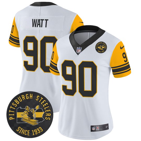 Women's Pittsburgh Steelers Throwback 1962 Vapor Limited Jersey - Est. 1933 Patch - All Stitched