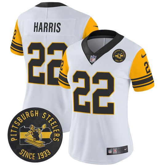 Women's Pittsburgh Steelers Throwback 1962 Vapor Limited Jersey - Est. 1933 Patch - All Stitched
