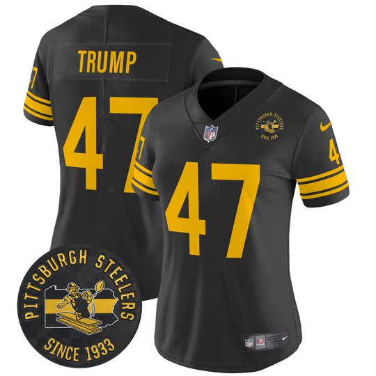 Women's Pittsburgh Steelers Throwback 1962 Vapor Limited Jersey - Est. 1933 Patch - All Stitched