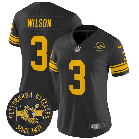 Women's Pittsburgh Steelers Throwback 1962 Vapor Limited Jersey - Est. 1933 Patch - All Stitched