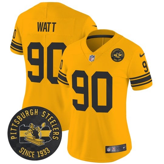 Women's Pittsburgh Steelers Throwback 1962 Vapor Limited Jersey - Est. 1933 Patch - All Stitched